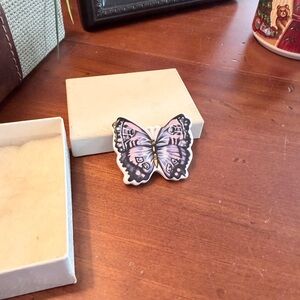Vintage Russ Purple Butterfly Brooch Pin